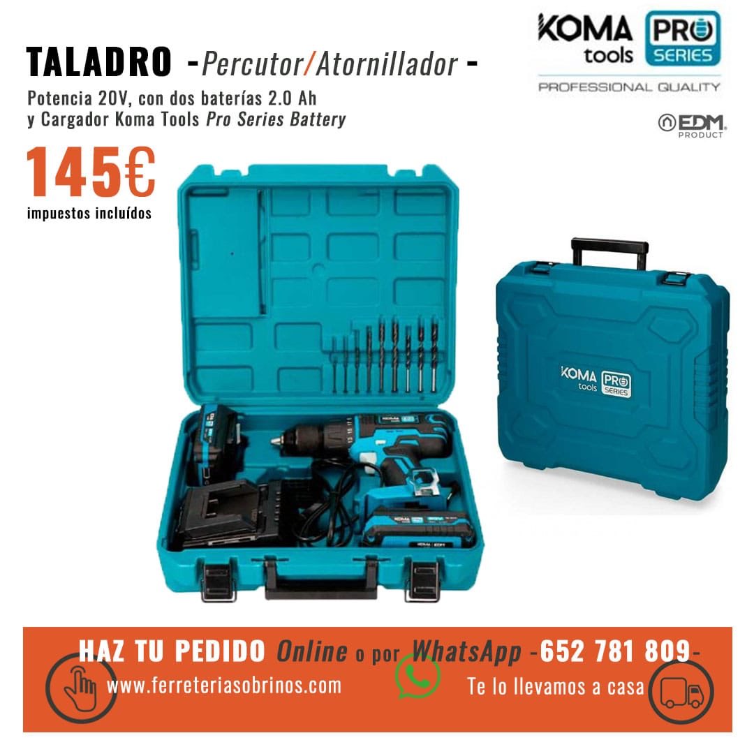 FSobrinos's tweet photo. TALADRO PERCUTOR / ATORNILLADOR .
.
🚚 Haz tu pedido a domicilio
.
📲💬 652 871 809
.
🌍https://t.co/Iuvszjt9p9
.
.
#PedidosporWhatsapp #TiendaOnline
#FerreteríaSobrinos #FerreteríaOnline #Burgos #BurgosMola
#SobrinosdetodalaVida #TuFerretería https://t.co/eDF04El2Uh