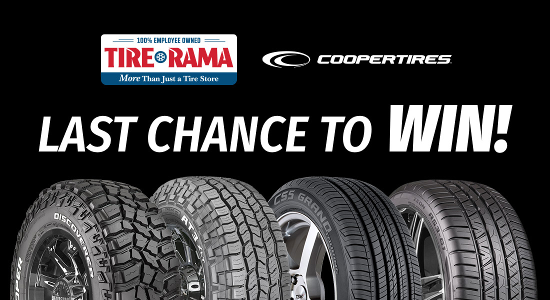 It is the final day of our Giving Back Giveaway and your last chance to enter to win a set of Cooper Tires with free installation at any of our locations. Don't miss out! contest.app.do/giving-back-gi…