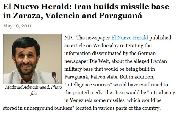 10)Under Obama’s watch, Iran was establishing a very dangerous relationship with the Chaves/Maduro regime in Venezuela, involving uranium & Hezbollah sleeper cells. https://dailycaller.com/2011/01/03/is-there-an-iranian-missile-base-in-venezuela/And launching at least three Iranian missile bases in Venezuela. http://www.noticierodigital.com/2011/05/el-nuevo-herald-iran-construye-base-de-misiles-en-zaraza-valencia-y-paraguana/