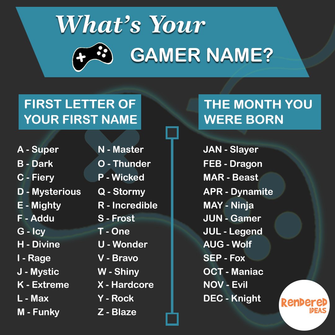 Gamer Cool Gaming Names