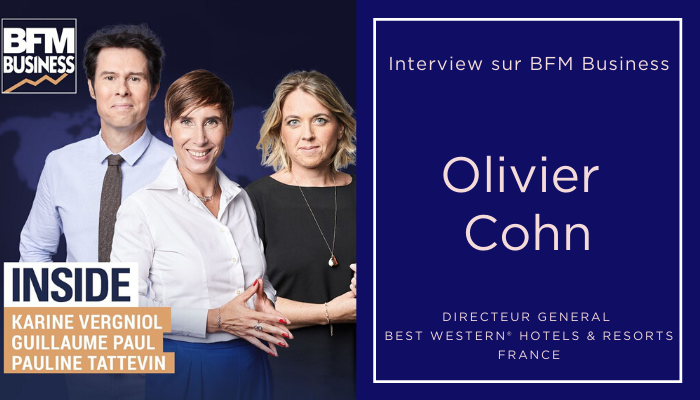 BestWesternFr's tweet photo. #Plantourisme : A suivre sur BFM Business à 18h10 la réaction d'@OlivierCohn, directeur général de Best Western Hotels &amp; Resorts en France, sur les mesures présentées par Edouard Philippe dans le cadre du plan pour le #Tourisme #DeconfinementJour4 https://t.co/WywnFukGKa