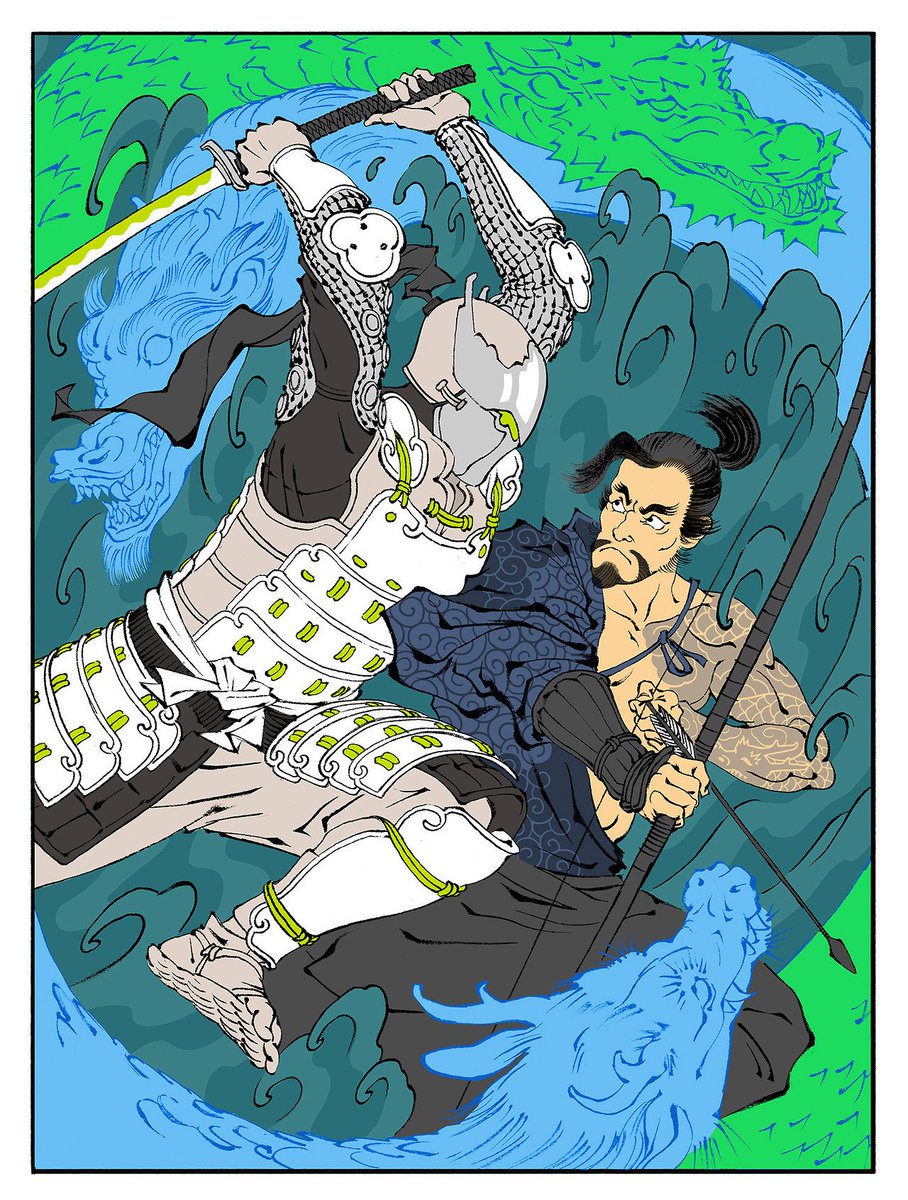 Video Games in the japanese Ukiyo-e art style 