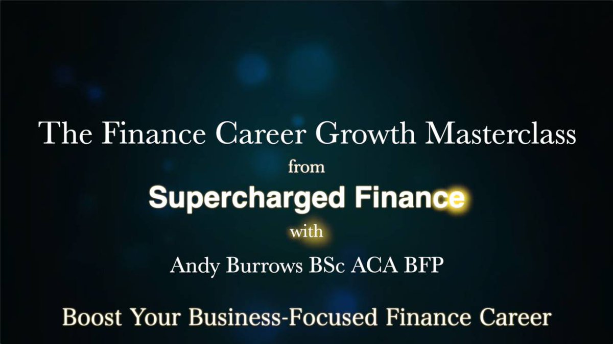 Our Finance Career Growth Masterclass starts tomorrow. It’s a free four-part video series, delivered by Andy Burrows, aimed at helping Finance professionals to think about their careers more confidently.
superchargedfinance.com/FCGM-registrat…
#finance #accounting #cfo #accountancy