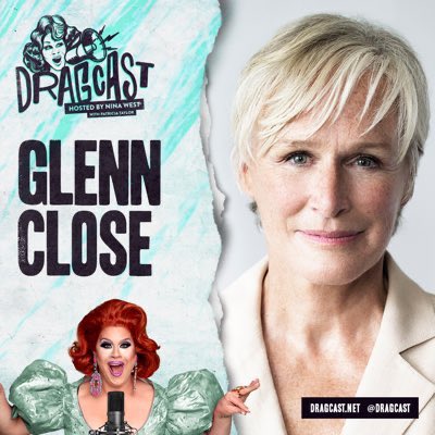 EmEssOh's tweet photo. Listening to @NinaWest talk to Glenn Close is delightful! What a wonderful woman 🥰 #DragCast #GlennClose @DragCast https://t.co/gqn1p9wprV