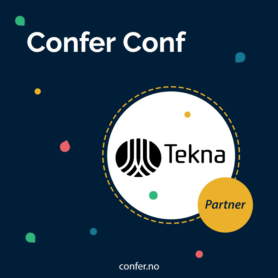 conferconf's tweet photo. We are happy to announce our next partner for our digital edition of Confer 2020, @Tekna. Welcome! 🎉

#confer #conferconf #confer2020 https://t.co/csoRdNE1gK