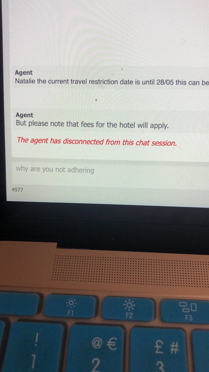 scats79's tweet photo. @loveholidays taking to your agents this morning on live chat to discuss my options for a holiday I have planned. The agent was unhelpful and ended our conversation without telling me because clearly he/she didn’t want to help me any further. Superb customer service well done! https://t.co/Z8De0vXisP
