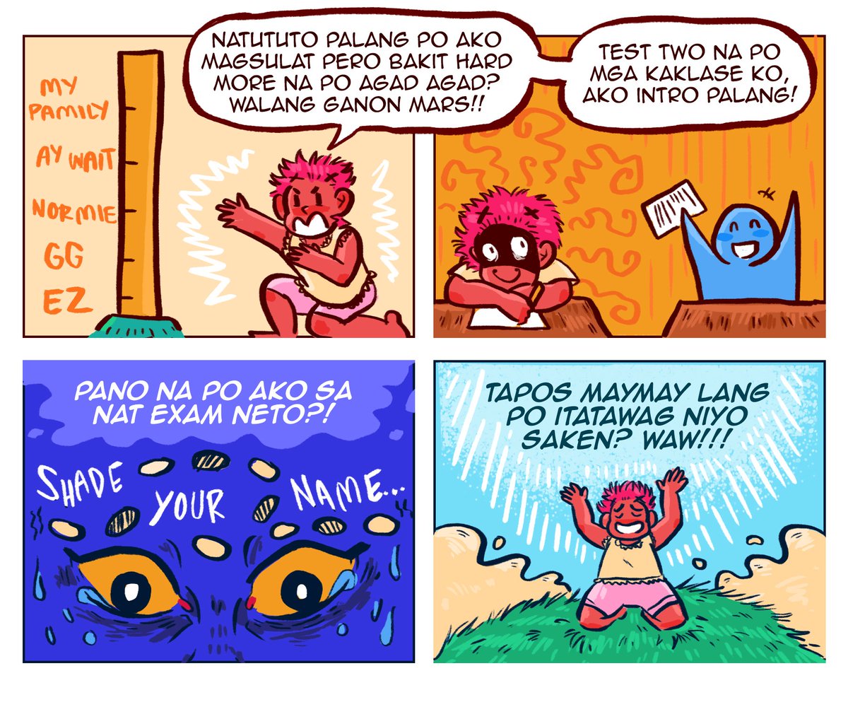 Strip # 2: Say My Name  May May's full name is Haliya Luna Marie cuz she was found under the moon!  Cool but hassle  I personally can't relate cuz I have a short name so sending love to all my long-named frens  #artph  #MgaNanayNiMayMay  #maynananggal  #mermay  #comics