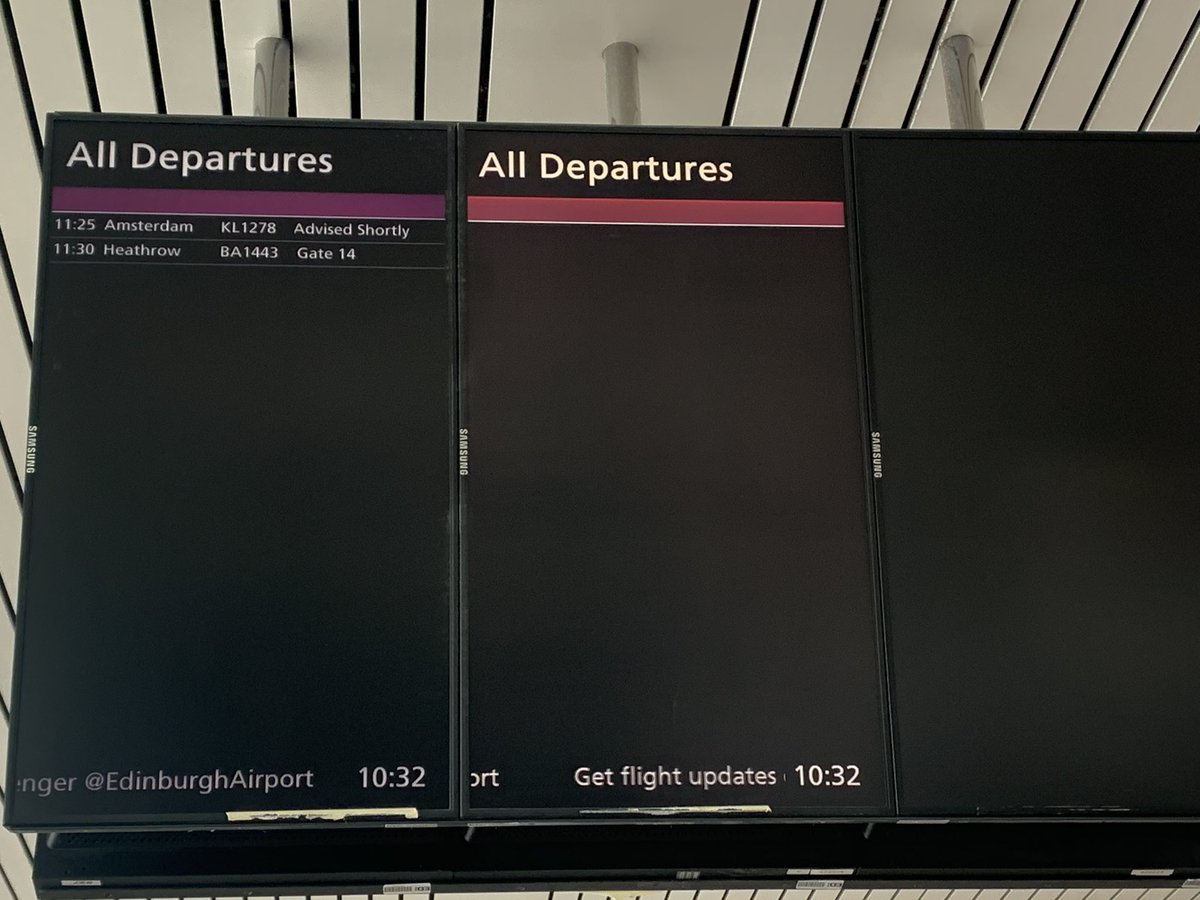 There are only two flights leaving EDI today but at roughly the same time so there was a small queue at security. Gave me the creeps touching the trays — no hand sanitizer anywhere!