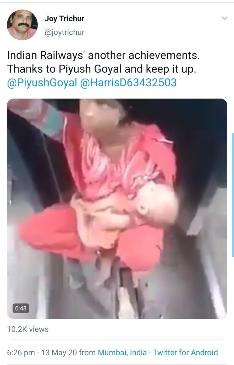 3.Video of a mother carrying her kid between train bogies was made viral to attack Indian Railways and Modi govt. The video is from Bangladesh, 2016.