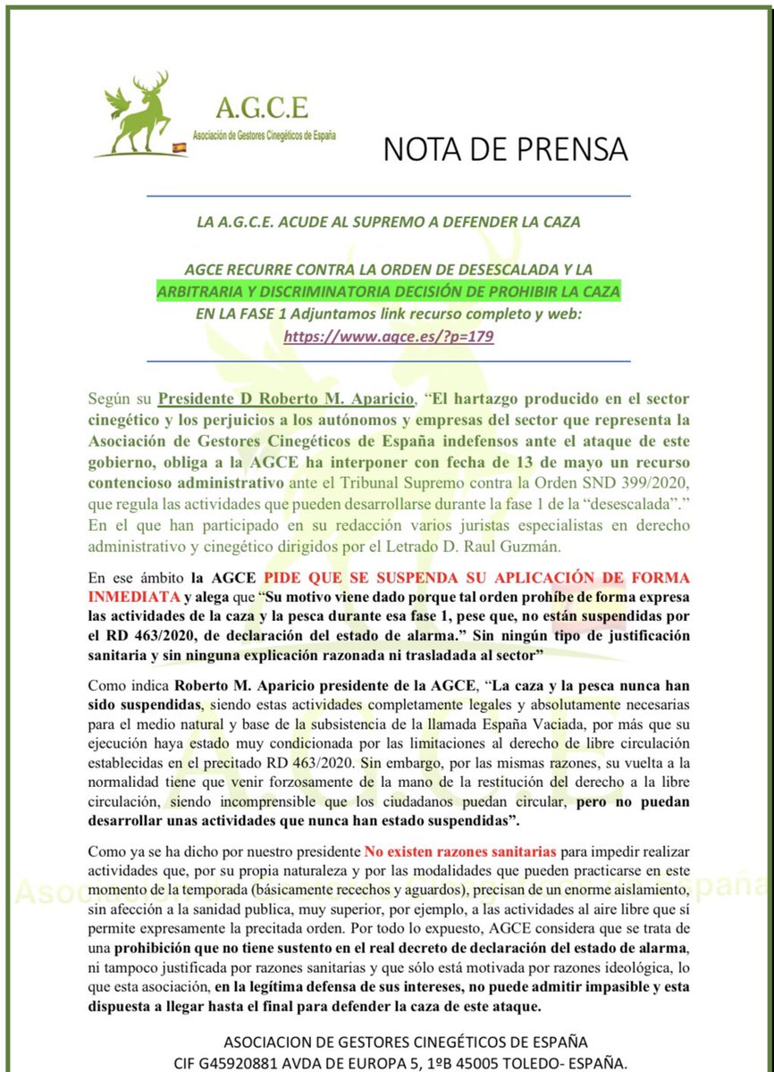 #lacazarecurreysedefiende <a href="/RFECaza/">RFEC</a> <a href="/ldelascuevas/">L. de Las Cuevas</a> <a href="/ACEcorzo/">ACEcorzo</a> <a href="/Israel_JyS/">Israel Hernández</a> <a href="/IREC_CSIC_UCLM/">IREC (CSIC, UCLM, JCCM)</a> <a href="/CazaWonke/">Caza Wonke</a> <a href="/BelokiGomez/">Mikel Beloki Caza</a>