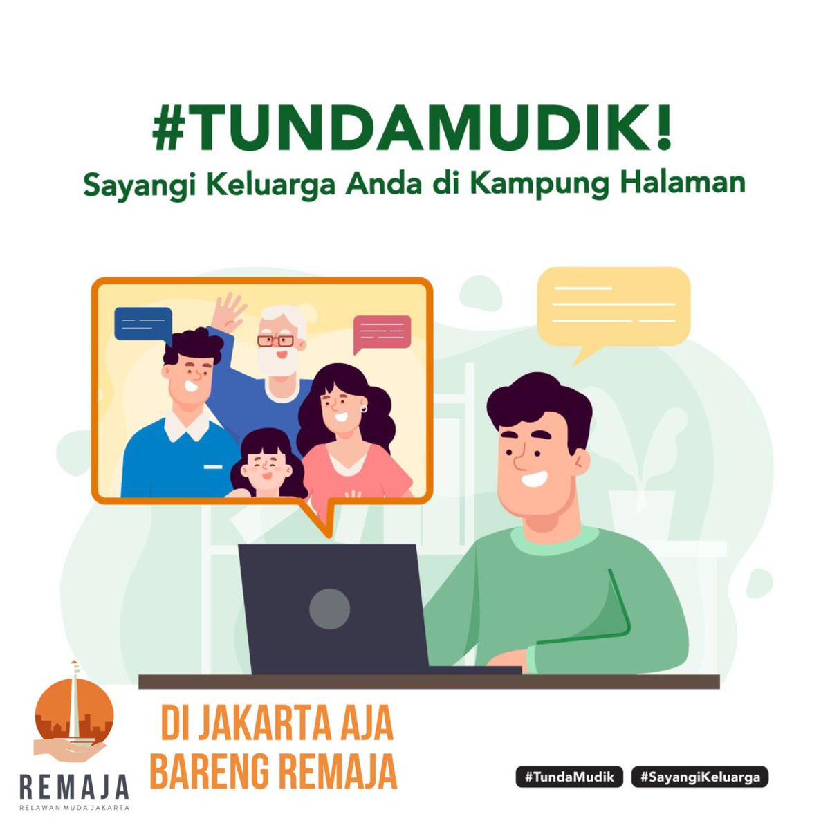 Utamakan kesehatan diri sendiri dan mereka yang kalian sayangi, tunda dulu mudik! #tundamudik #sayangikeluarga #remajadukungtundamudik