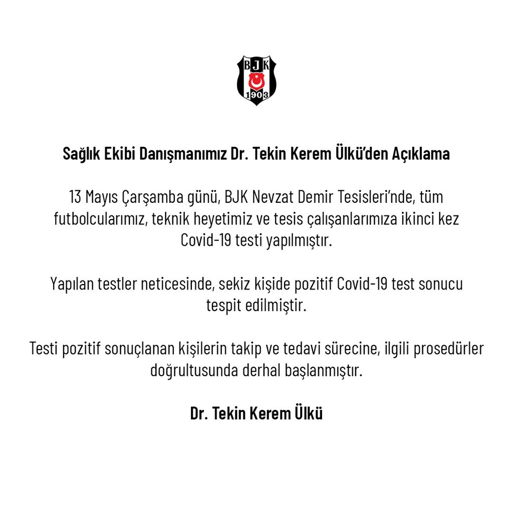 Besiktas's tweet photo. Sağlık Ekibi Danışmanımız Dr. Tekin Kerem Ülkü’den Açıklama

👉🏻 https://t.co/ptd2CfBO8G https://t.co/BvvpggfR4b