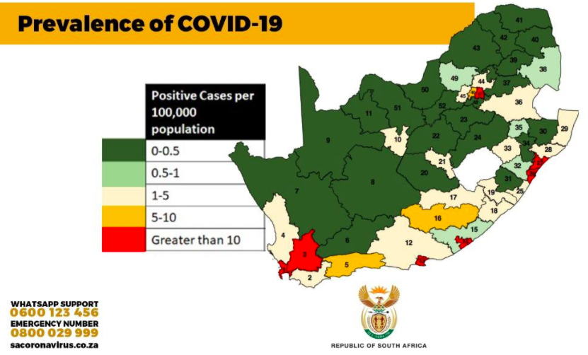 4/7 Based on the infection data provided by govt there's no obvious reason NC, LP, MP, NW, and FS provinces should be at level 4 or even level 3. Unless of course there is no confidence in the testing/infection data coming from those provinces?  #CoronaVirusSA