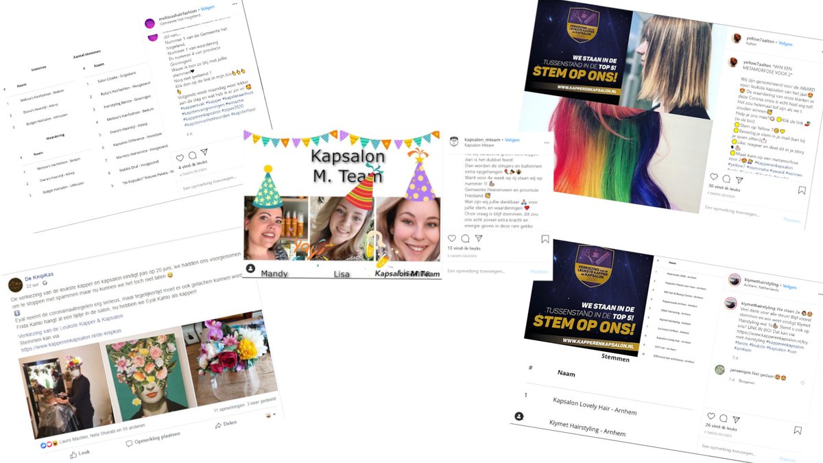 KapperKapsalon's tweet photo. Tijd voor wat leuke inspiratie op deze donderdag! ✨
Inmiddels zijn veel kapsalons en kappers weer aan het werk. Hoe gaat het met jullie? Hier wat voorbeelden van Melissa's Hairfashion, Yellow 7, Kapsalon Mteam, De KnipKas en Kiymet Hairstyling 🤩#kapperenkapsalon #verkiezing https://t.co/o1EaRf6Pw4