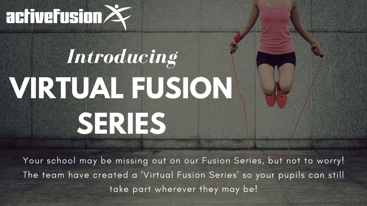 Active_Fusion's tweet image. New and exclusive!❇️

Introducing our #VirtualFusionSeries competition in 5️⃣ easy steps🤩

1️⃣ Follow the link➡️bit.ly/2T51jA1
2️⃣ Sign up📝
3️⃣ Download the pack📥
4️⃣ Take part🤾‍♂️
5️⃣ Enter your child's results on the Google Form (link above)

Best of luck!