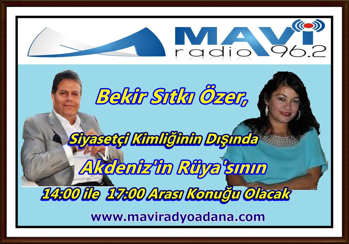 RKurumoglu's tweet photo. Siyasetçi, Gazeteci kimliğinin dışındaki Bekir Sıtkı Özer, Mavi Radyo'da Akdenizin Rüyasının Konuğu Olacak @orhanssumer @AyhanBarut01 @ZeydanKaralar01 @sonercetin01 @akifakay01 @Akif_Hamzacebi @onursaladiguzel @eczburhan @kilicdarogluk  @ekrem_imamoglu @mustafaacayy @neciptopuz01 https://t.co/2zbvXVTQK8