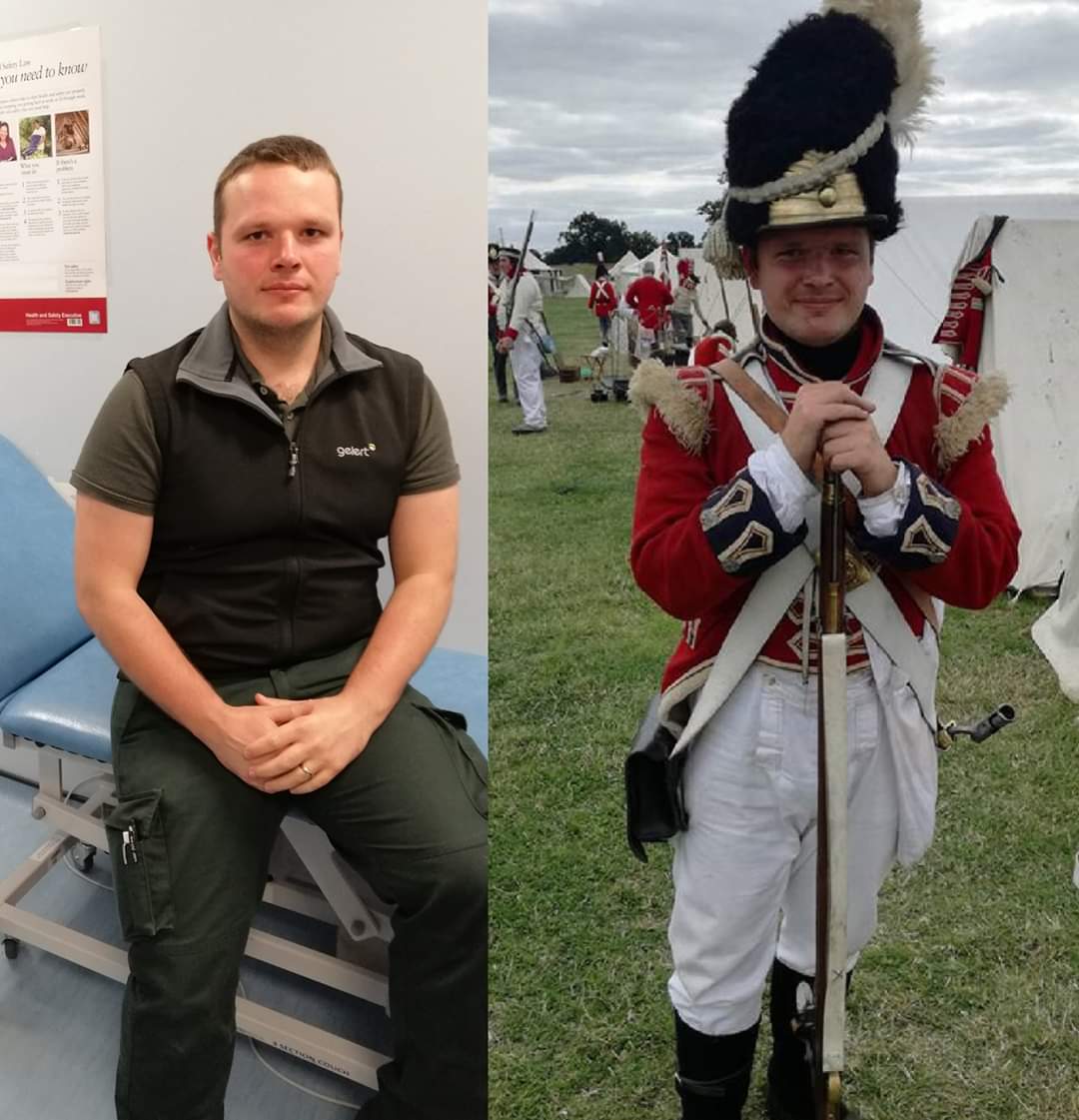 Another #ClapForTheNHS post today; we spoke to Lewis Prosser, a proud Welshman!

Lewis has been with the 23rd Royal Welch for many years now. But he mainly serves as a Parademic, currently at a local prison.

We thank Lewis for both his uniforms!

#redcoat #nhs #keyworker