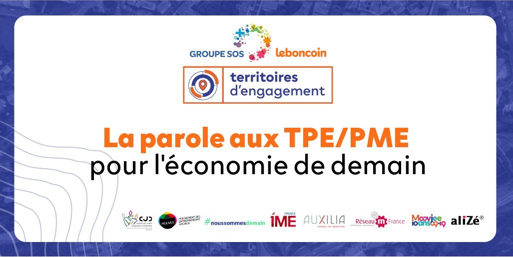 leboncoinCorpo's tweet photo. Dans les territoires, le tissu des #TPE #PME est le poumon de notre économie.
@leboncoin et le @GroupeSOS s’associent et donnent la parole aux dirigeants, en vue de réfléchir ensemble à une économie plus inclusive et durable.
📣Contribuez à cette étude : https://t.co/iytqLv261t https://t.co/BqyKbPdReV