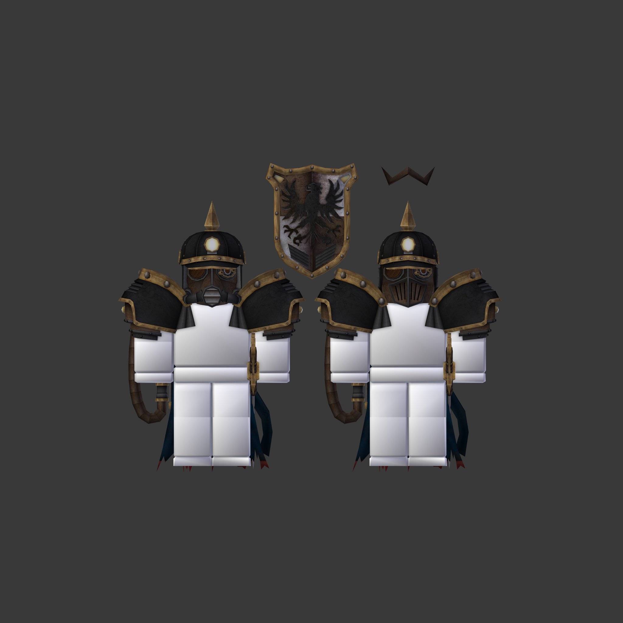 Theshiparchitect On Twitter This Ugc Set Is Finished Roblox Robloxdev Robloxugc Each Piece Will Be A Separate Accessory - knight pants roblox