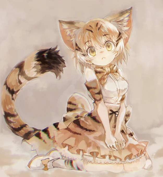 絵チャの産物、
けものフレンズのスナネコ。 
