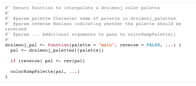 BenjaminWolfe's tweet photo. 2/12
One of my favorite parts of ๐ฆ development is #roxygen2 for documentation. You use comments above your fn, but include special tags like @param for parameters.
I first started encountering roxygen2 comments in tutorials like this 1 from @drsimonj.
https://t.co/gnDZElJW6g https://t.co/UD5ExoyeAV