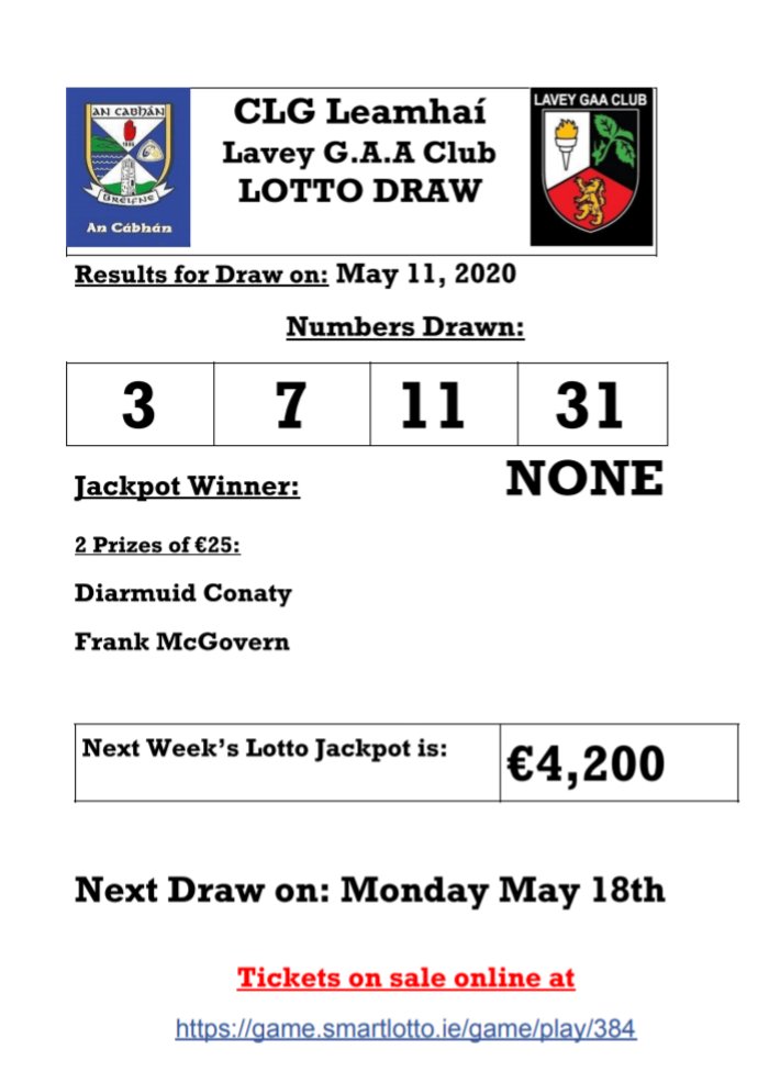lotto numbers for may 11th