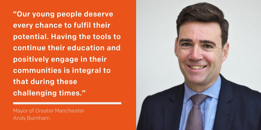 The new #GMTechFund supported by @MayorofGM aims to provide learners at risk of #digital isolation with the #technology & connectivity needed to continue learning at home in @greatermcr. Find out how your firm could help in reaching more young people 💻📱: bit.ly/GMTechFund