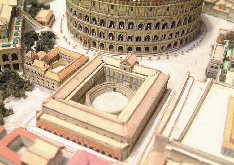 6. The largest gladiator training school in Rome was next to the Colosseum: the Ludus Magnus.Gladiators from across the Roman Empire would live, eat and practice there.