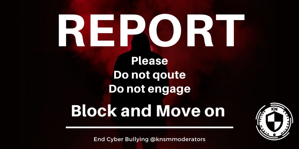 Our team, w/ the help of some individuals who reported it, have thoroughly checked the accounts/tweets/post/comments posted on the list. Do not ENGAGE anymore.Dont share, dont rt.Dont read if you must.Just click the REPORT button right away.