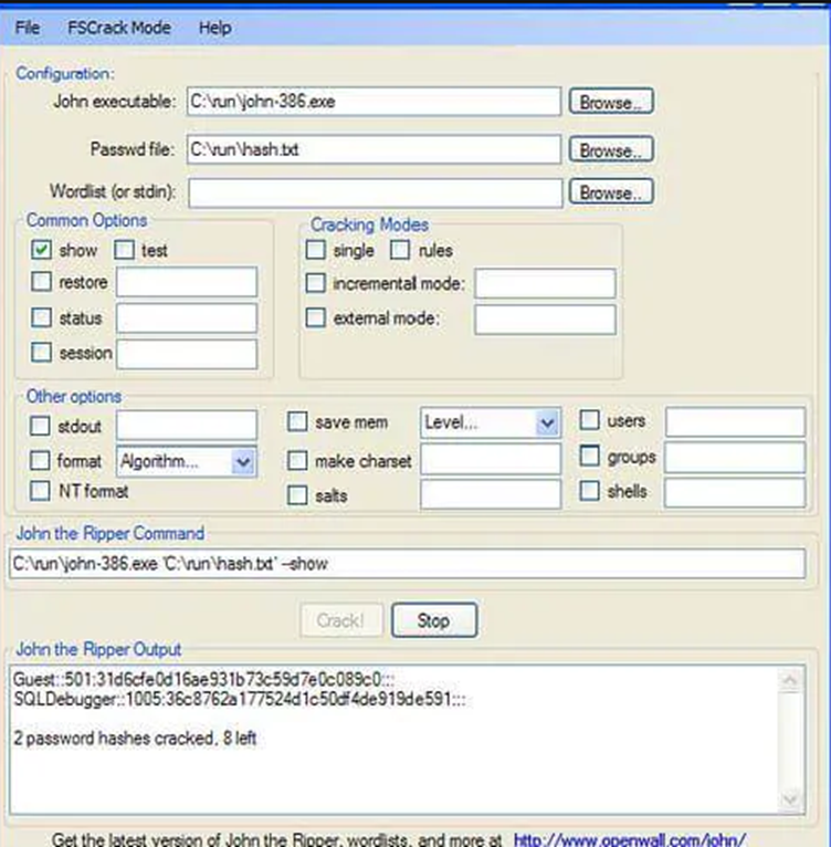 john the ripper gui john the ripper gui