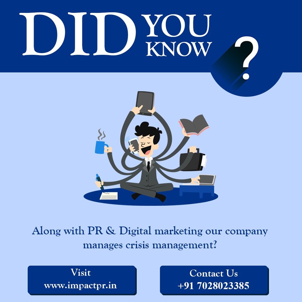 ImpactPR's tweet photo. During times of crisis our #team will create and develop positive messaging and #communication to create a positive image of your company and retain its #brand values.
#criticalthinking #crisismanagement #creativemessaging #brandpositioning #mediarelations #ImpactPR https://t.co/4mnJ97SbZi