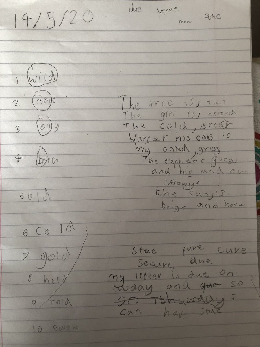 Thishanthan tried to write a sentence using few ue sound also some other home learning <a href="/WOrchardpa/">Willow_OrchardPA 🌳</a>