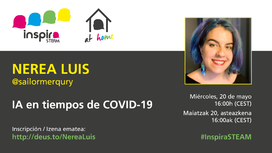 📍<a href="/Innobasque/">Innobasque</a> colabora en “Inspira STEAM at home”, ciclo de entrevistas online que muestra a la juventud mujeres referentes en ciencia y tecnología ▶️bit.ly/2Wu1o2f 
📅20/05 Nerea Luis <a href="/sailormerqury/">Nerea Luis 👩🏻‍💻✨</a>
#InspiraSTEAM #EducaciónSTEAM #STEAMEuskadi #WomenInSTEM #WomenInTech
