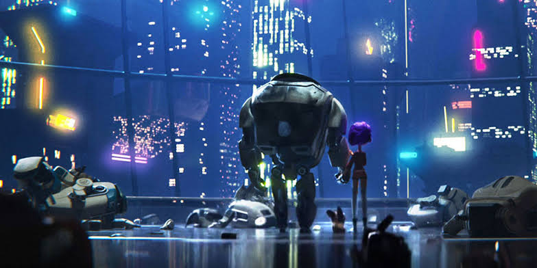 8Yanke's tweet image. The biggest reason why i like #NextGen is that in one scene you could see #Mai and #Robot7723 standing together one next to the other while the city is crumbling in a scene much like that one in #FightClub! And at that moment they won my heart!