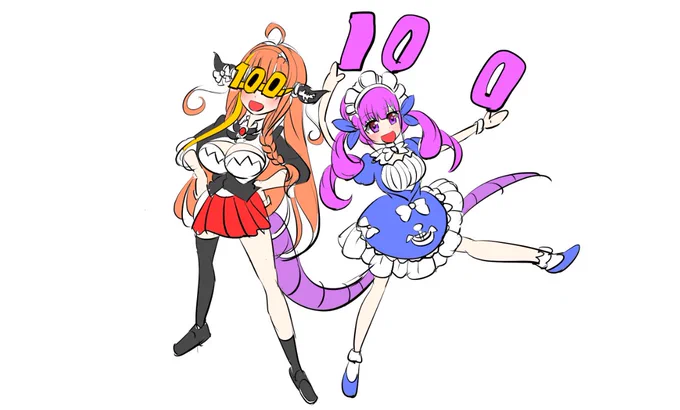 100回記念の渾身の一発ギャグをカットされてしまった湊あくあさんと桐生ココさん #あさココ100回記念
#みかじ絵
#あくあーと 
