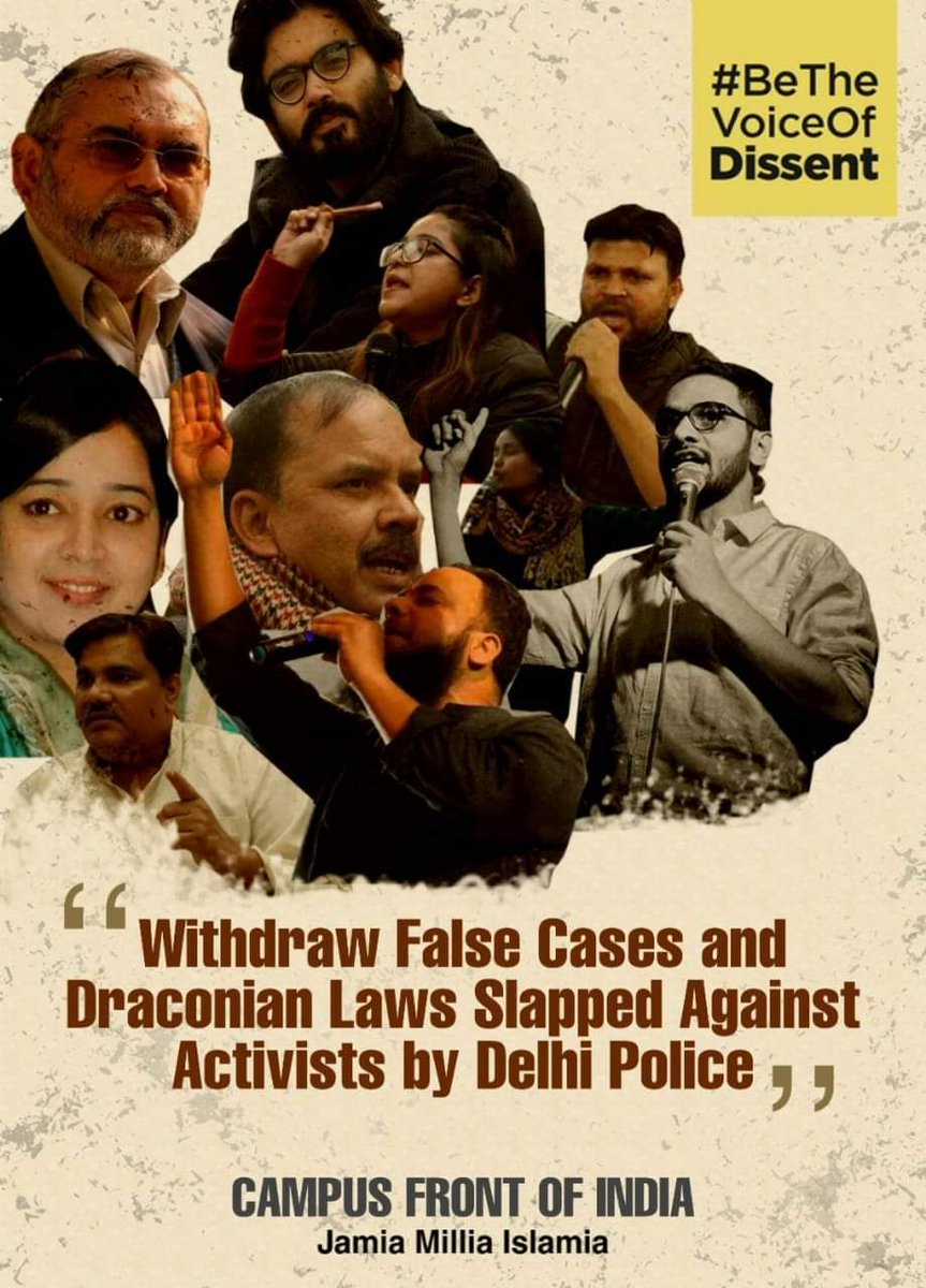 Fayis_Kanicheri's tweet photo. Raise our voice of dissent against the state and police atrocities to suppressing mass protests and Witch-Hunting the protestors who were the part of it....

#DissentIsDemocracy 
#BeTheVoiceOfDissent https://t.co/C0KOUyJbwF