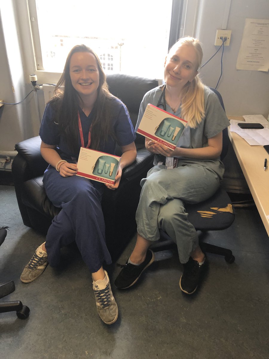 rsmit26's tweet photo. Thank you to Ellie Haines @clarins_uk  for the kind donation of skincare products to Team Surgery at King’s College Hospital. https://t.co/qi7084PS3s