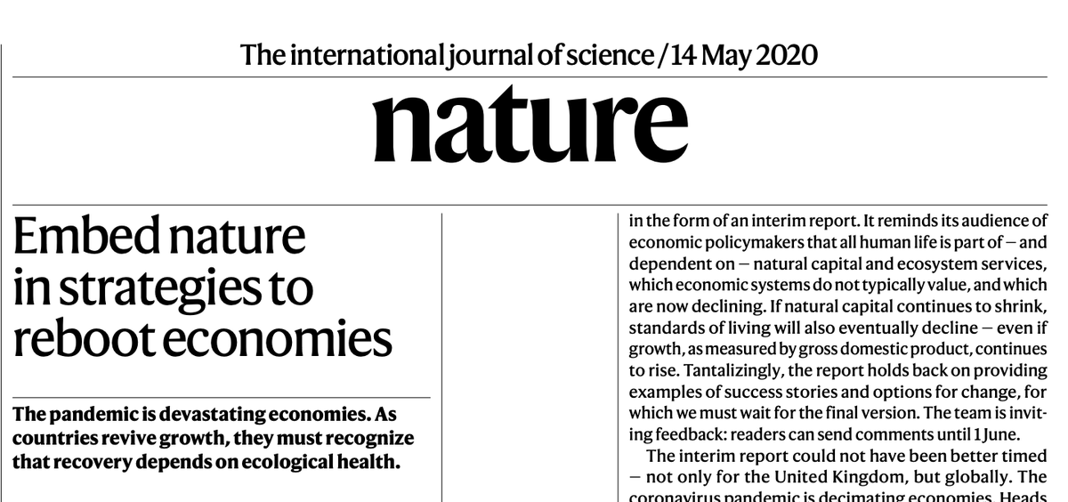 After COVID economic recovery must go with nature, not against. go.nature.com/2yYN4G2
