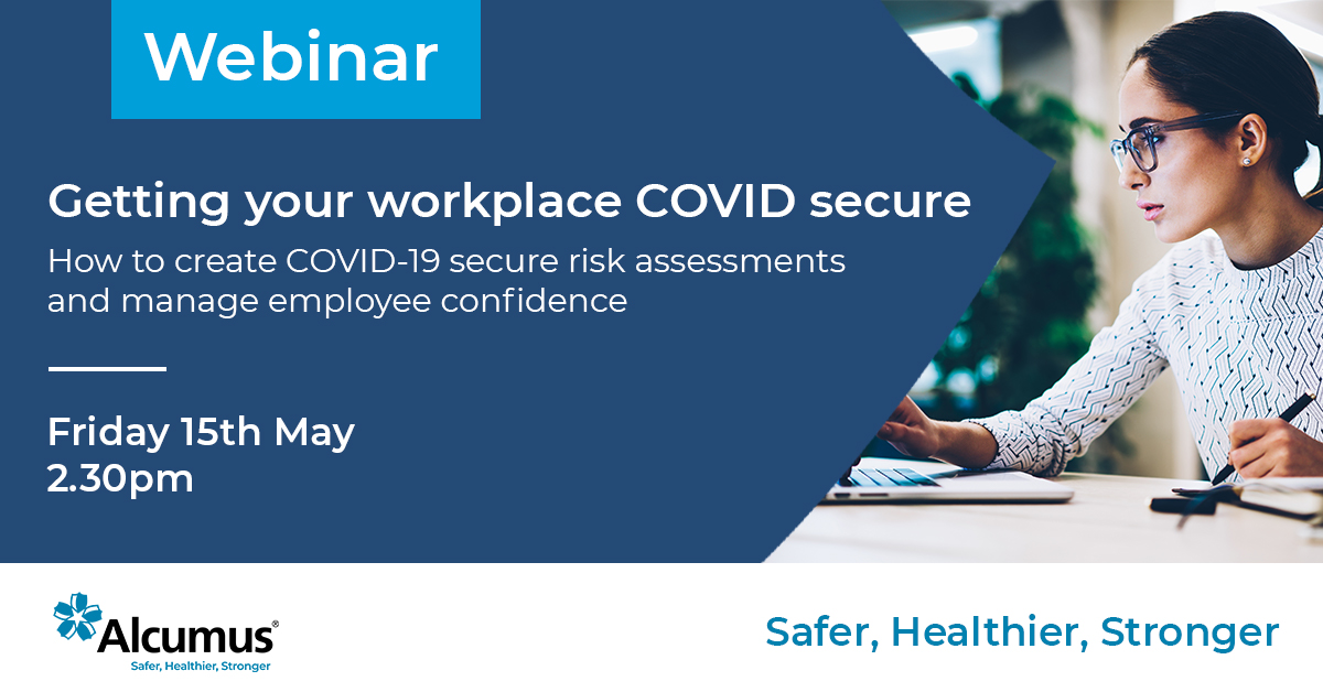 💻 FREE webinar - Getting your workplace COVID secure
📅 TOMORROW, Fri 15 May 2:30pm
📋 Register: ow.ly/UvmL50zEUDk

Government advice is that you will need to provide a COVID secure workplace, reassuring your employees that they will come into a safe working environment.