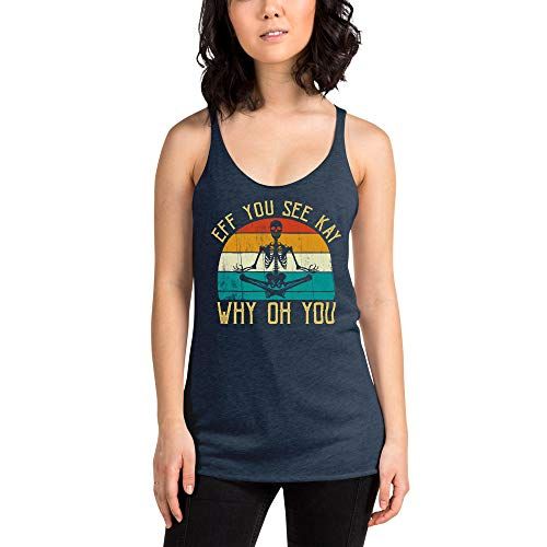 Funny Shirt Shirts With Sayings Yoga Tank Girls Night That's A Terrible Idea Womens Racerback Tank whos on first