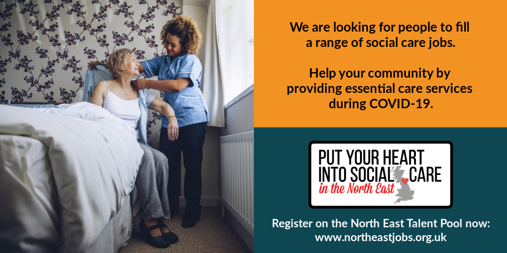 darlingtonbc's tweet photo. We are looking for people to fill a range of social care jobs; please visit https://t.co/jSrldWAIDr 

Help your community by providing essential care services during COVID-19 https://t.co/HW4mxtVLMi