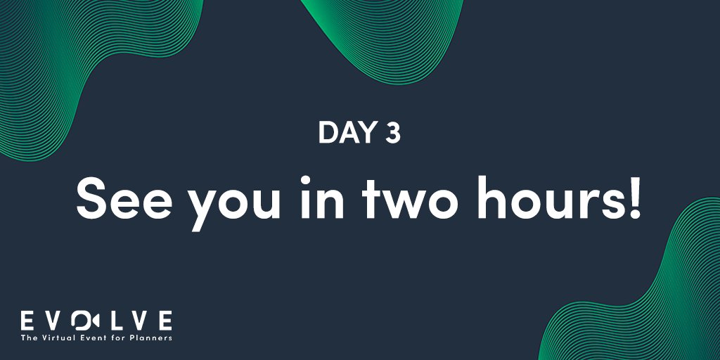 Swapcard's tweet photo. DAY 3 of #EvolveVirtual20!
There are only a couple of sessions left of Evolve, and we're not saying we left the best for last, but you surely don't want to miss today's sessions! #eventprofs 
Connect here ➡️ https://t.co/3HgfsHcKWG https://t.co/Y6hH4SyDTW