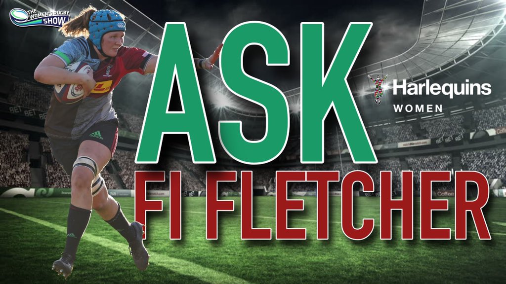WomensRugbyShow's tweet photo. 🗣 Got a question for @fi_fletch? Send it our way!
After appearing in our 2019/2020 @Premier15s Team of the Season, we’re going to be chatting with the @HarlequinsWomen Second Row & firing YOUR questions at her!
Write them below👇 or send via DM 📩
#COYQ #womensrugby https://t.co/sfPd8a046L