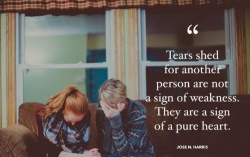 (1/4) PURE person cries seeing tears of others...Being Emotional is not a Curse or Weakness, it is BEST QUALITY only rare can hold for long
