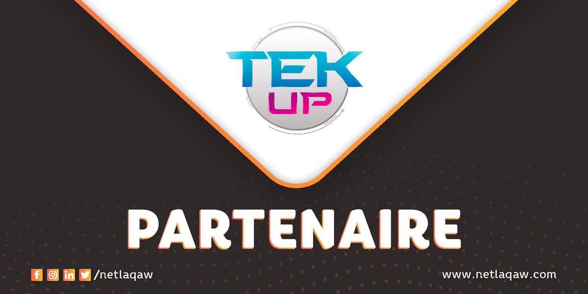 Nous sommes heureux😃 de vous annoncer notre partenaire🤝 @TekupChannel pour le développement de notre concept.                                                                                     NETlaqaw malgré les circonstances 💪 #DigitalPower
#NETlaqawAtHome #Stayhome