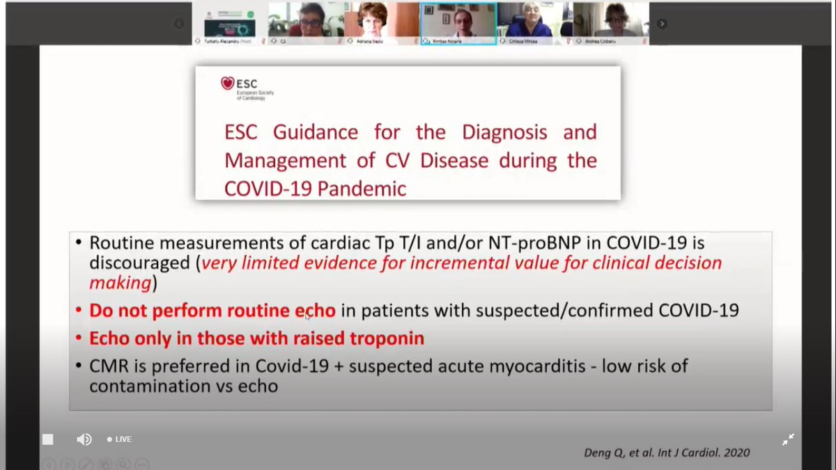 SRCCardio's tweet photo. AFECTAREA CARDIOVASCULARĂ ÎN #COVID19 ~ Moderatori Dr. M. Cinteză, Dr. C. Sinescu ~ Invitati Dr. A. Ciobanu, Dr.R. Rimbaş, Dr.R. Ciudin, Dr. A. Ilieşiu ~ Conferinta de Primavara 2020 ~ https://t.co/Aoqh1enqyw ~ #CNP #GL2020 #ROCardio  @ESCardioNews https://t.co/TsQPrYuBkw