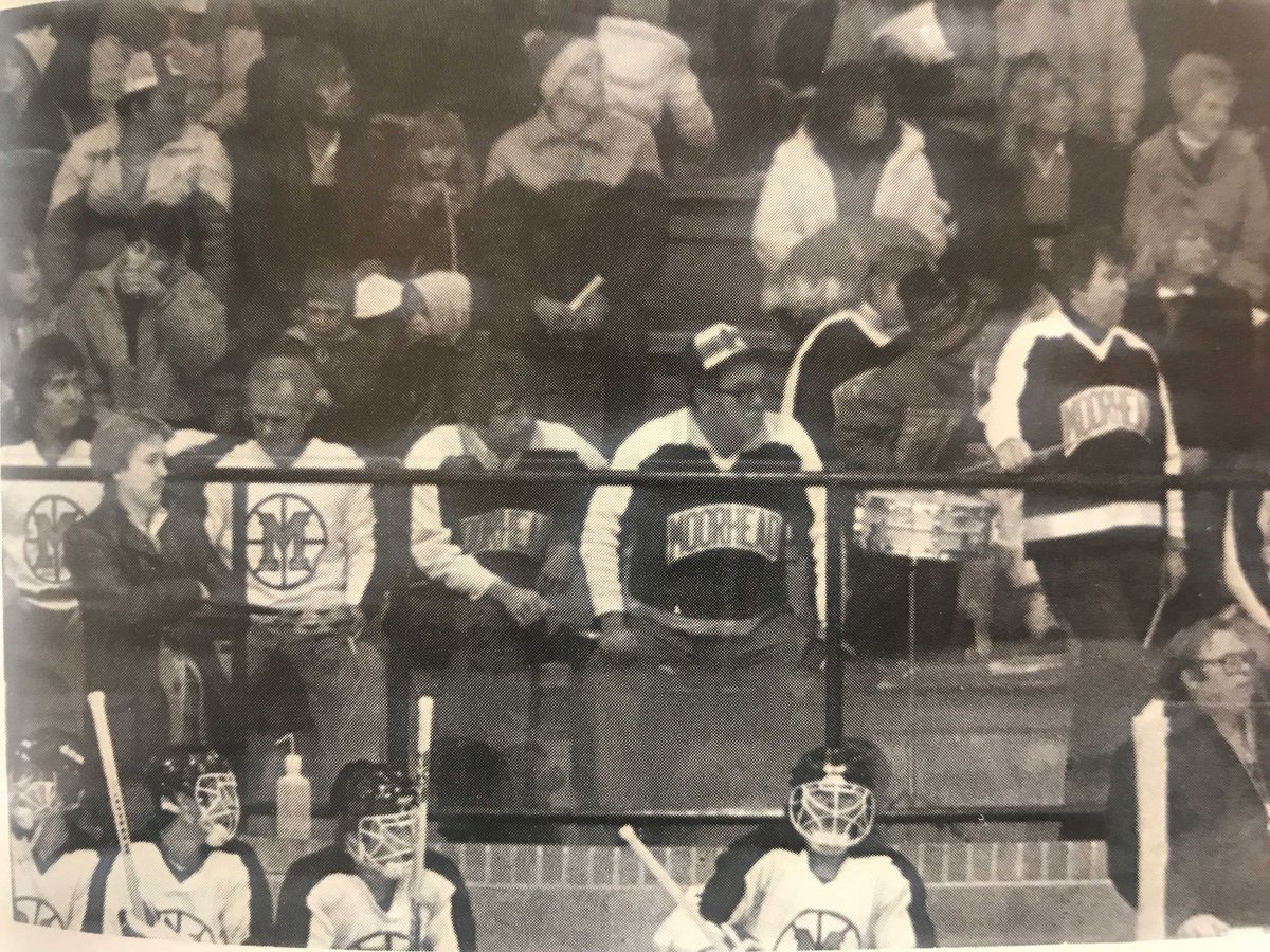 During the 1970s several Moorhead hockey dads formed a pep band that brought a whole new level of parent involvement to Spud games. #tbt #HonoringOurTradition