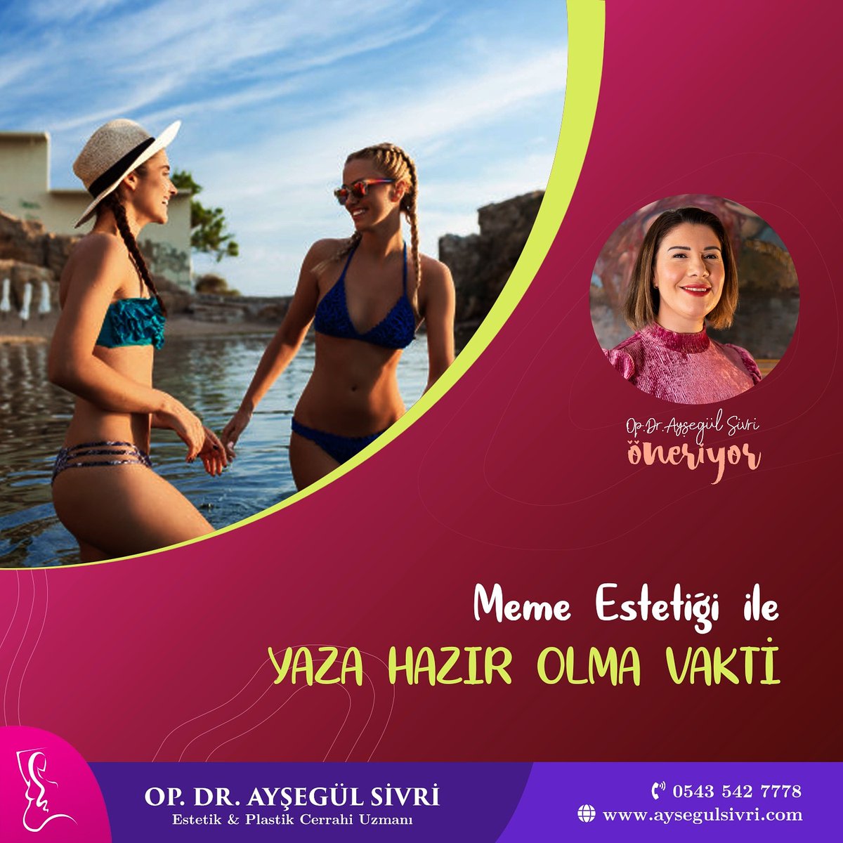aysegulmd's tweet photo. Yaz aylarına çok az bir vakit kaldı ve memeleriniz ile ilgili estetik kaygılarınızı giderebilirsiniz. 
Herhangi bir meme estetiği ameliyatından kısa bir süre sonra hayatınıza kaldığı yerden devam edebilir, yaza daha iyi bir meme görünümüyle ulaşabilirsiniz https://t.co/KsOY0ZVqjo