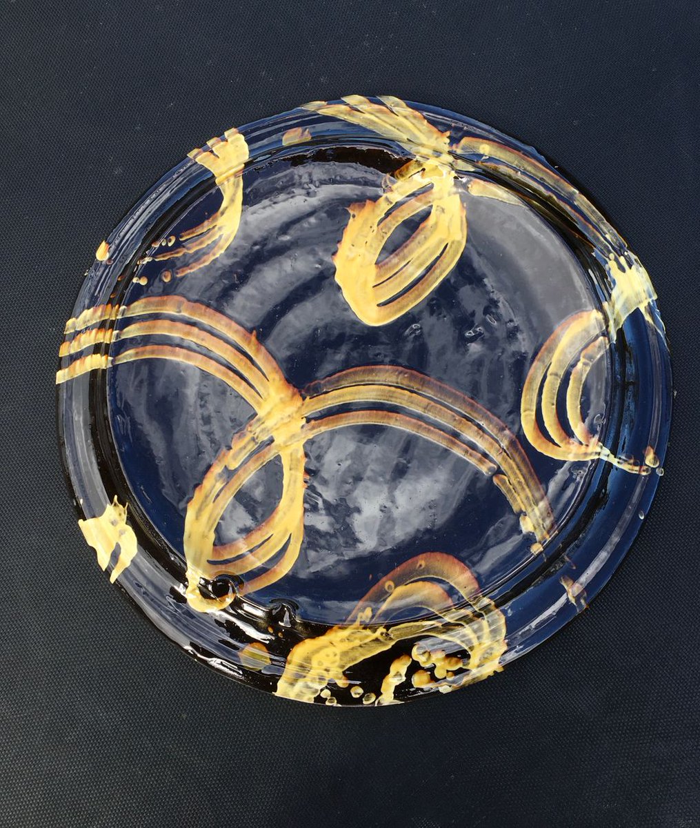 CeramicArtLDN's tweet photo. Dylan Bowen makes slip decorated earthenware using traditional and contemporary materials and techniques. To see more of Dylan's pieces, and contact him with purchase enquires, visit https://t.co/vDWX8F3NHl and search for his name in #VirtualCAL https://t.co/KXaDXVI8VC