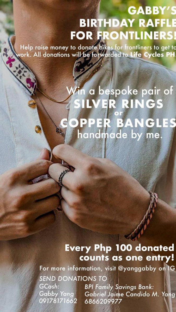 gabazor13's tweet photo. I'm having a birthday handmade jewelry raffle to raise money to get bikes for frontliners to help them get where they need to be!
It would mean the world to me if you could join the raffle or even just give this tweet and RT!!! https://t.co/I2q9xjoN2Z
